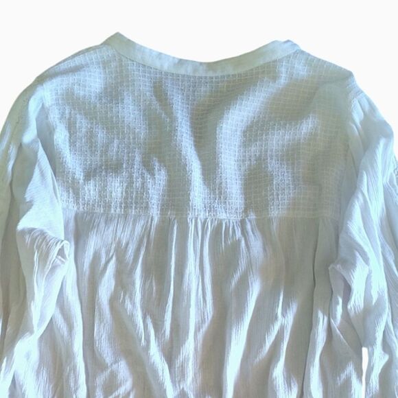 American Eagle 2015 White Crochet Lace Long Sleeve Button Up Shirt XL - Picture 10 of 13